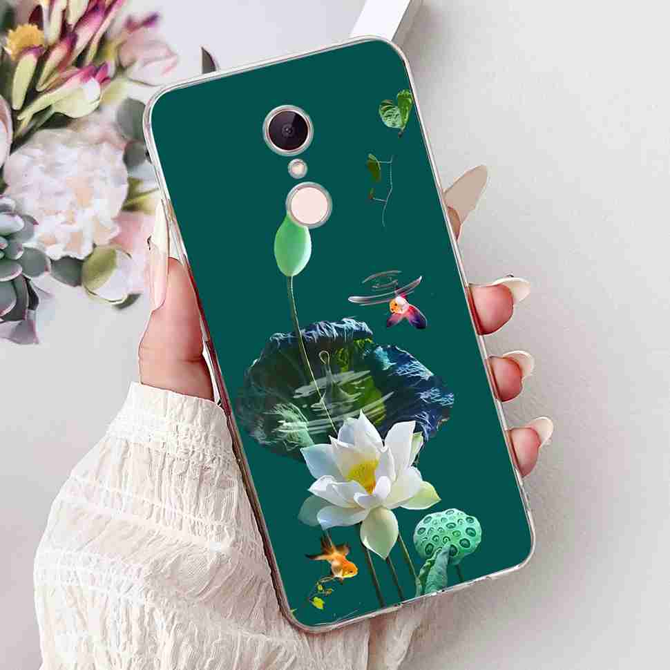 Для Xiaomi Redmi 5 MDG1 5.7" Чехол Модная Девушка Цветок Мягкий Силикон ТПУ Чехол Для Redmi5 REDMI 5 MDI1 Ударопрочные Чехлы для Телефона