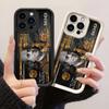 JT352 Денежное искусство Черно-золотой для iPhone 17 16 15 14 13 Pro Max Samsung S26 S25 Ultra A17 A07 A56 Xiaomi 15T Redmi 15c Note 14 13 Мягкий чехол
