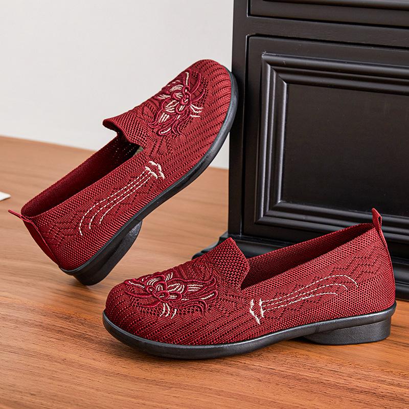 Old ******* Cloth Shoes ****** Middle-aged and Elderly Mother Shoes Women's Shoes S**t Sole Not Tired Feet Comfortable Single Shoes Breathable Casua