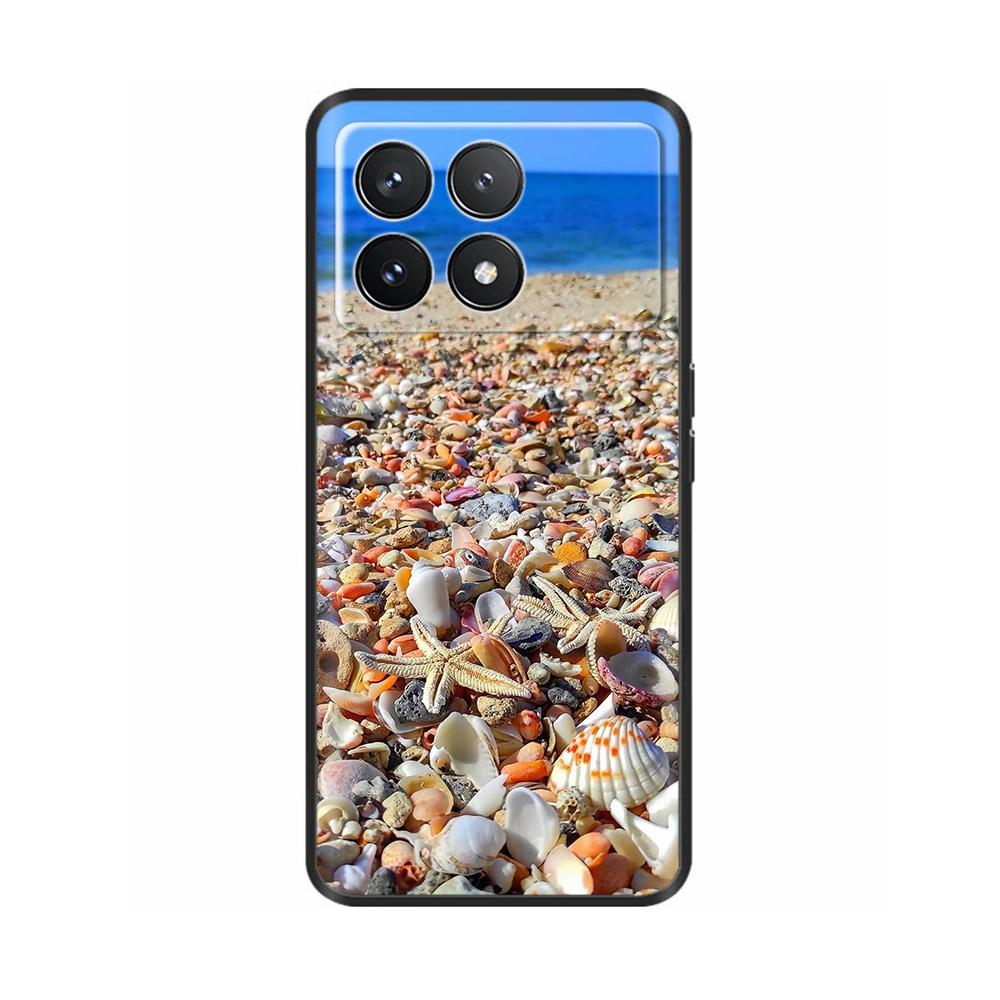 Для Xiaomi Poco F6 Pro Чехол Крышка Для Xiaomi Poco F6 Pro 5G Чехол для телефона Крутой Милый Мягкий Гладкий Жидкий Силикон Fundas Ракушки