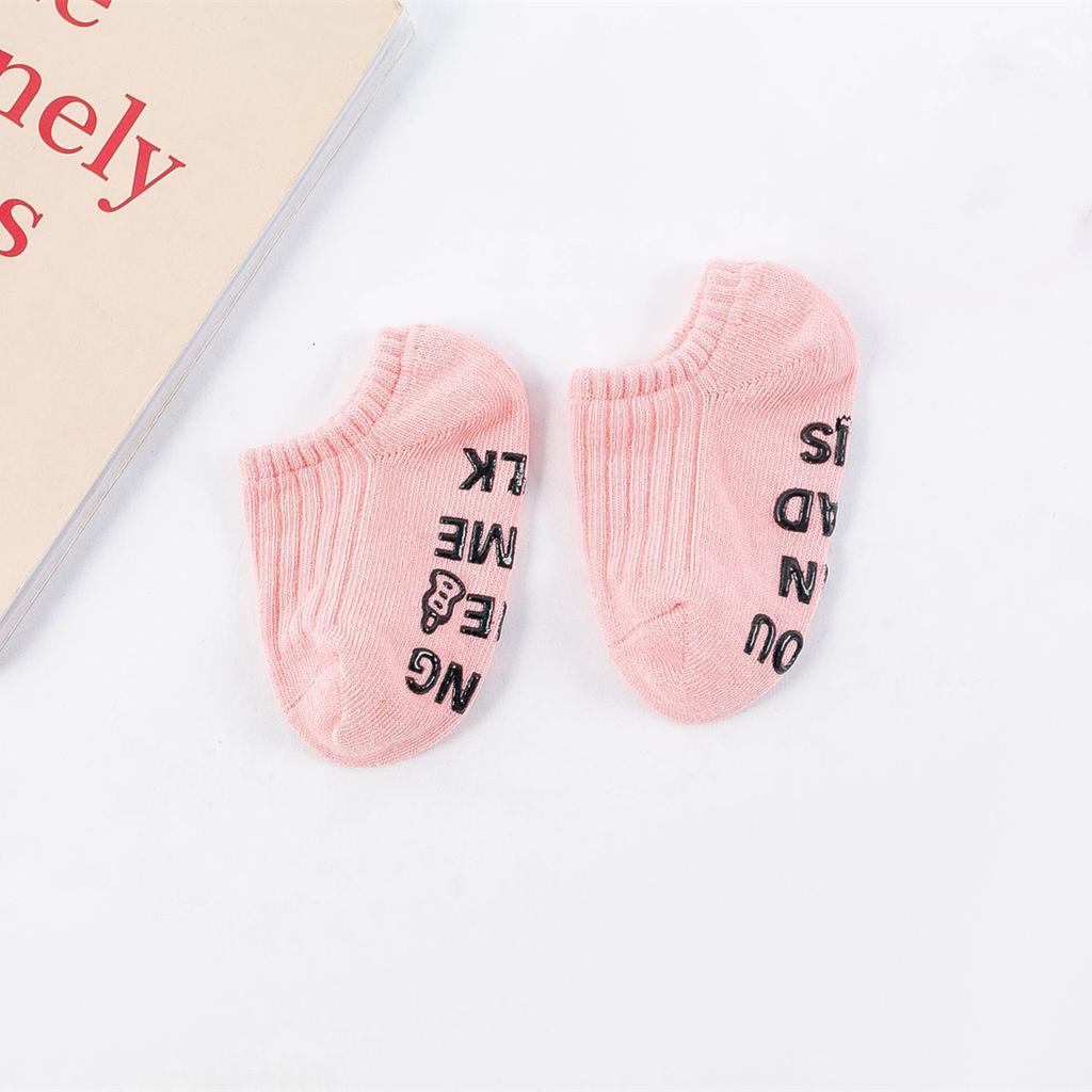Милые детские носки-тапочки, дышащие хлопковые резиновые противоскользящие носки до щиколотки для мальчиков и девочек, носки для новорожденных и малышей, детские носки для детей 0-7 лет