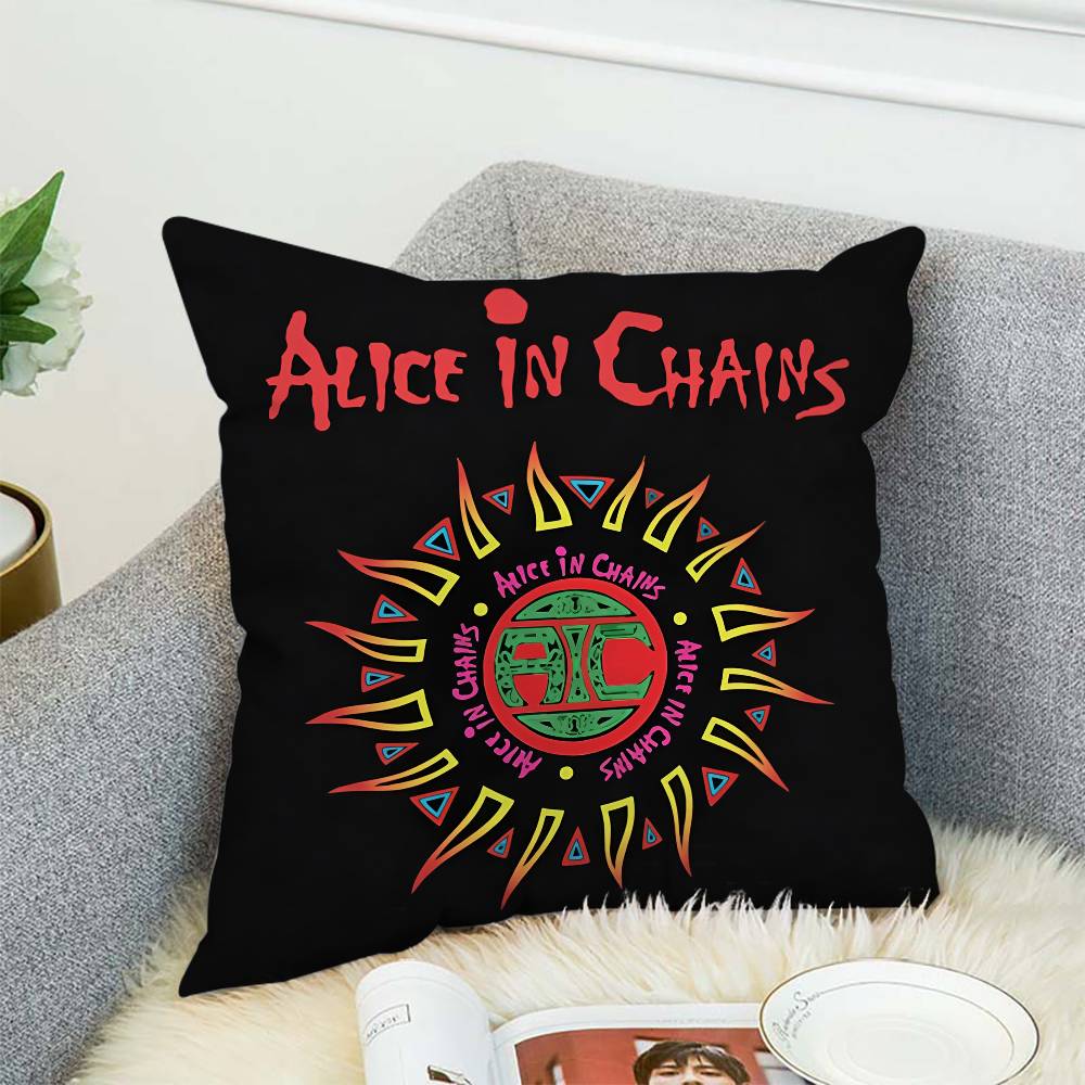 Band AAlice In Chains Pillow Case Sofa Decorative Home Doublesided Print Plush Square Throw Pillow Cushion Cover