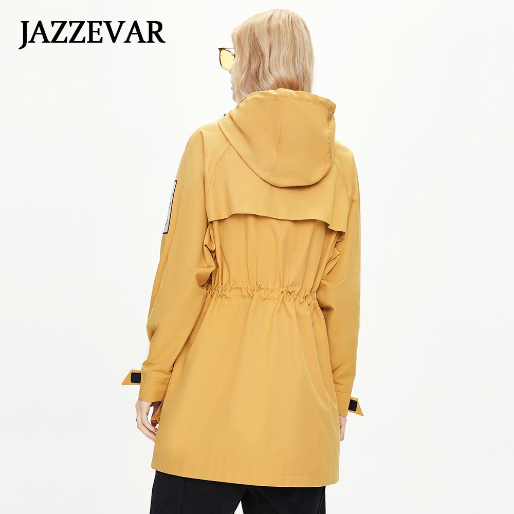 JAZZEVAR Женская ветровка Ins, красивое рабочее пальто средней длины, длинная хлопковая куртка Синьцзян