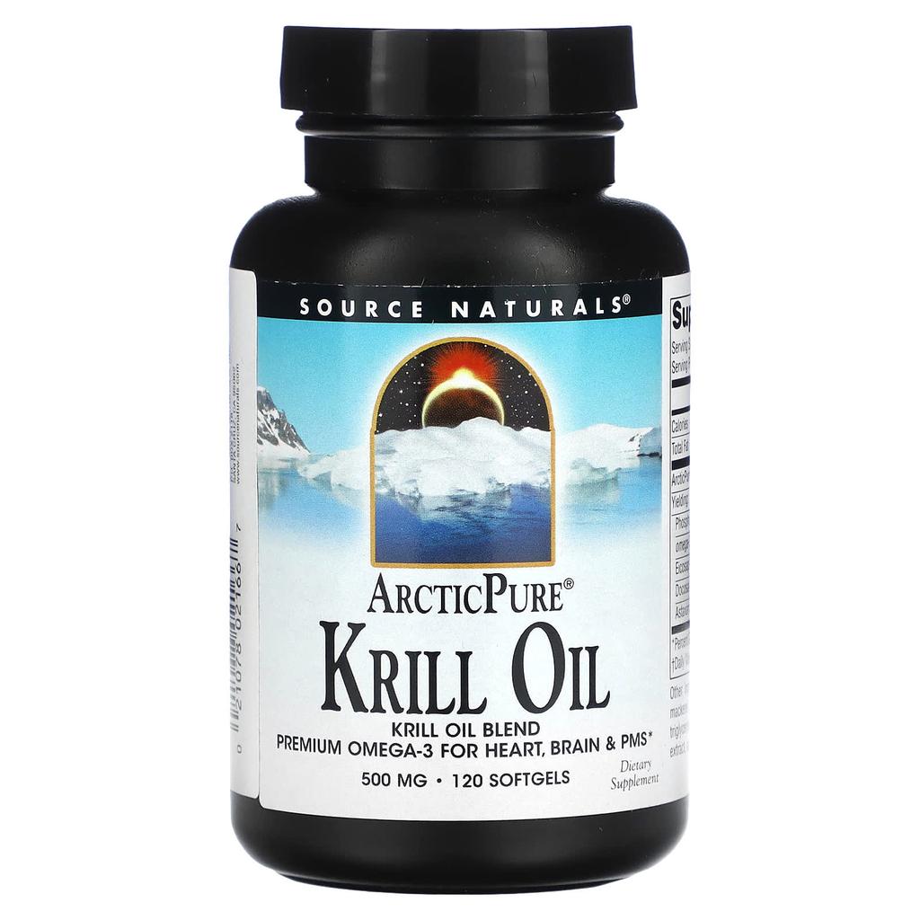 Source Naturals ArcticPure, Масло криля, 500 мг, 120 мягких капсул