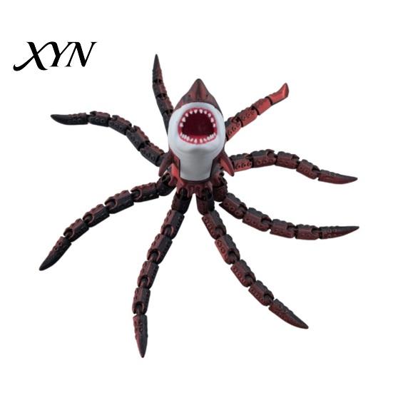 Gaming Desk Decoration 3D Printed Sea Monsters, Articulated Fidget Toy, Eater Deep Creature Premium Print Collectible Collectible, Stress Relief Toy &