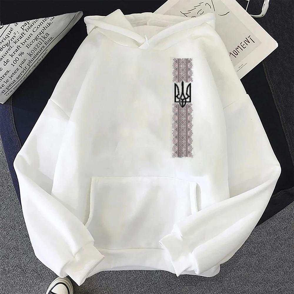 Украинский Модный Принт Уличная Худи Трезубец Харадзюку Y2K Высококачественная Мужская Худи Удобная и Теплая Спортивная Толстовка