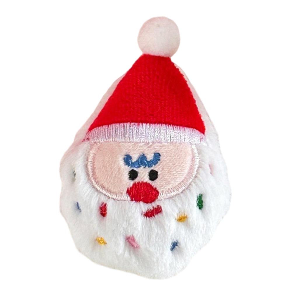 Festival Plush Christmas Theme Brooch Pin Lovely Soft Padded Plush Brooch Pin for Holiday Outfits Bag Clothes Decors