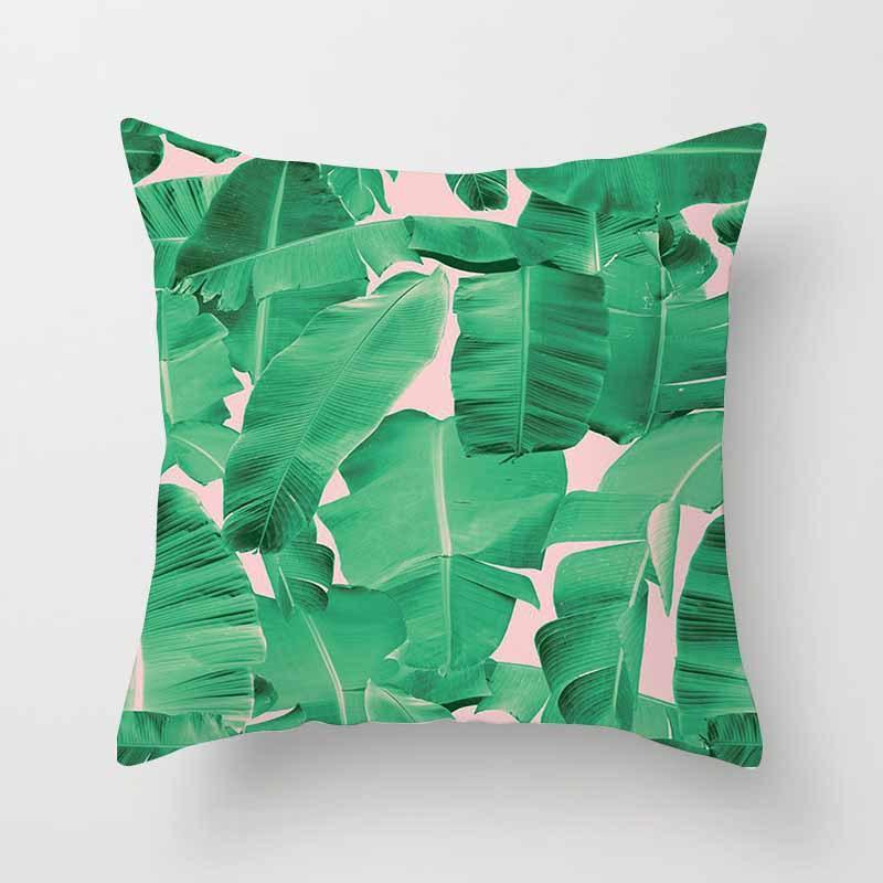 Модный чехол для подушки из полиэстера с тропическим растением, чехол для подушки из ткани для офиса и дивана, чехол для подушки из полиэстера для дома