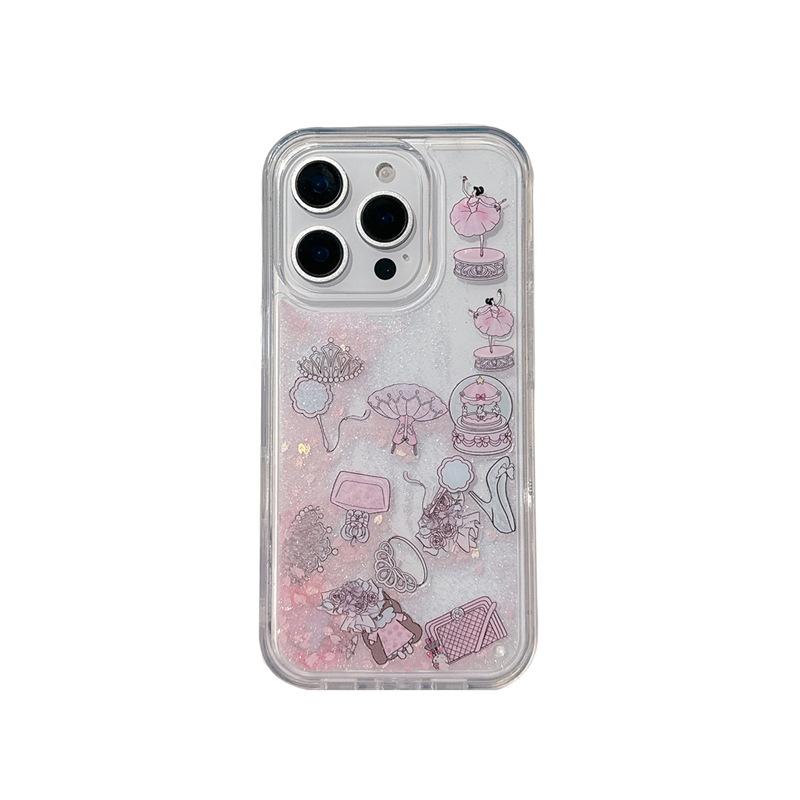 Косметичка Принцессы 13 для iPhone16promax Apple 15 С блестками 17 Чехол для мобильного телефона 14 Милый 12