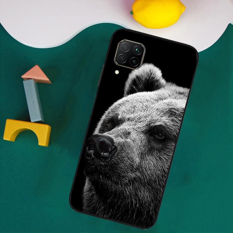 Cute Grizzly Bear For Huawei Nova Y61 Y91 Y73 Y72 Y70 Y60 Y90 12s 12i 11i 8i 9 10 SE P30 P40 Lite P60 Pro Case