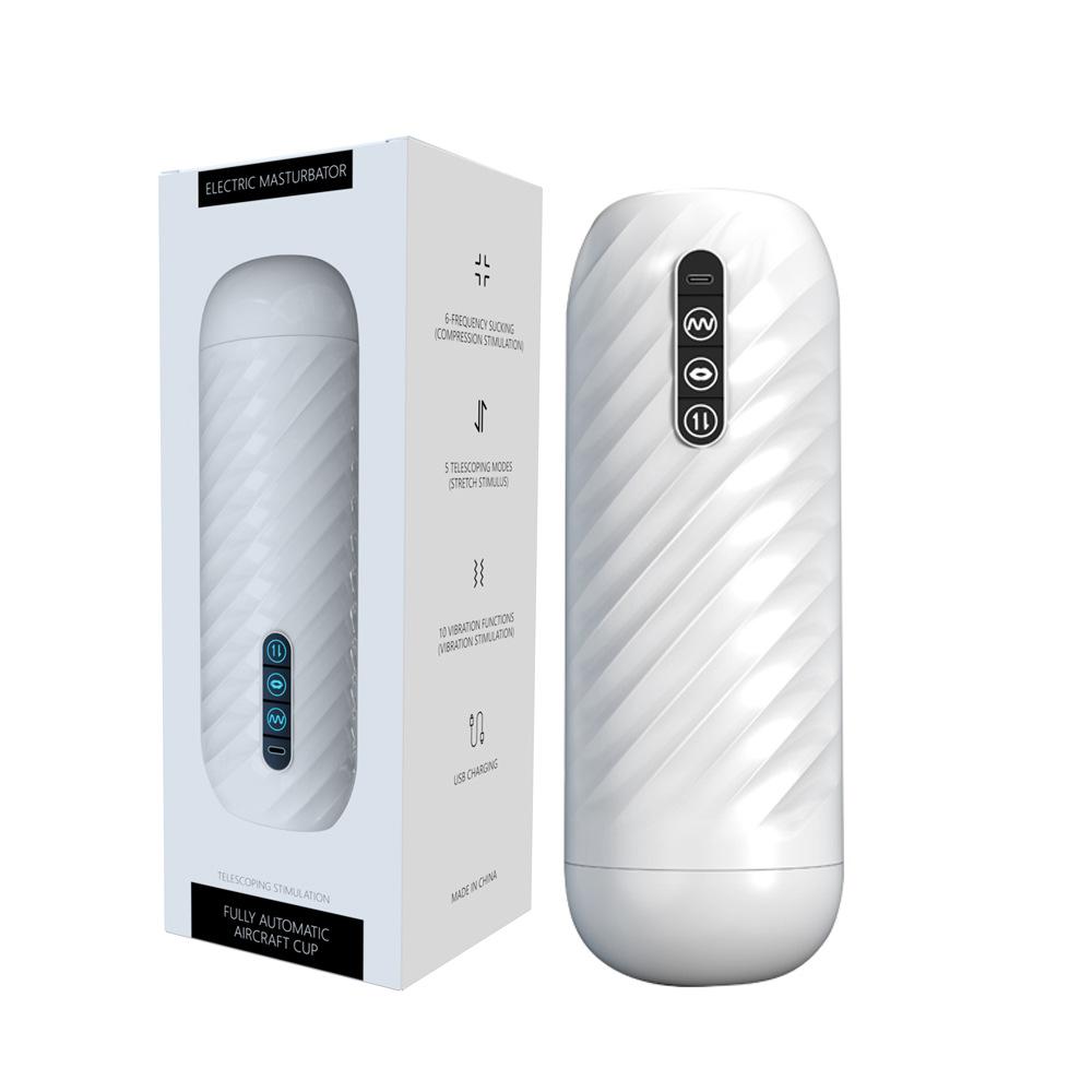 Новые мужские интеллектуальные сосущие полностью автоматические телескопические вибрационные чашки для самолетов, устройства для произношения и мастурбации, сексуальные товары для взрослых