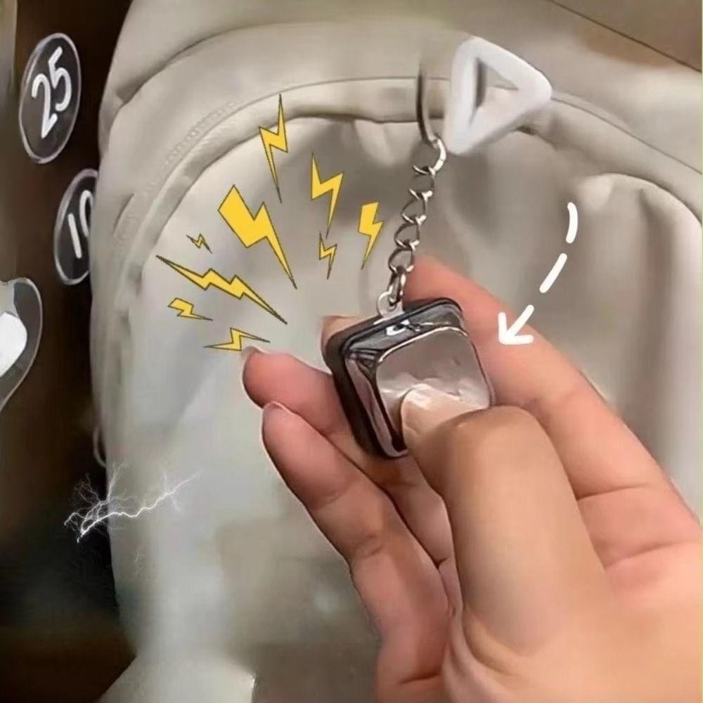 Mild Pulse Induction Prank Toy Metal Key Ring Prank Electric Shock Button  Daily Handshakes