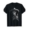 Machine Washable Top| Men's Vintage Skeleton Tequila Graphic Tee - Dia De Los Muertos, , Short Sleeve, Round Neck