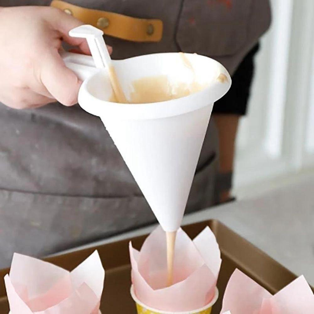 Кухонный DIY Удобная Воронка-Форма для Шоколада, Конфет, Глазури Белая Пищевой Пластик Инструмент для Блинов, Крема Инструменты для Выпечки Тортов