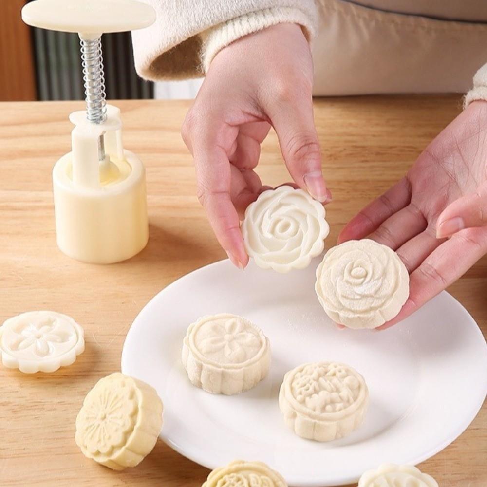 3D Pattern Pastry Baking Model Flower Shaped DIY Cake Mold Easy Clean Cookie Stamps Kitchen Baking