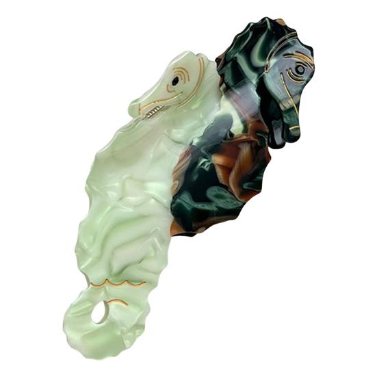 Женская заколка для волос Серия Океан Дельфины Киты Форма Ацетатная заколка для волос Большой размер Заколка для волос на затылок