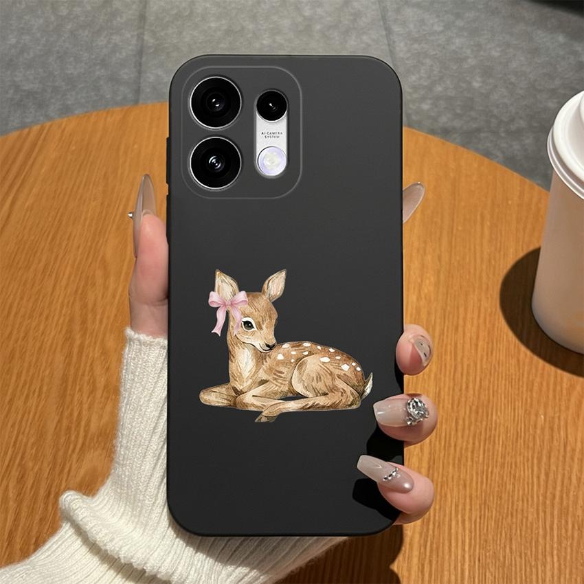 Чехлы Для Oppo Reno16 15 14 13 12 F 15c 16c Reno15 16 Pro Телефон Бампер Модный Леопардовый Кружевной Узоры Бабочки Матовый Силиконовый Защита от Отпечатков Пальцев Корпус