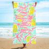 Summer Beach Towel Lemon Print Quick-Drying Bath Towel Outdoor Summer Swimming Bath Towel Sports Towel