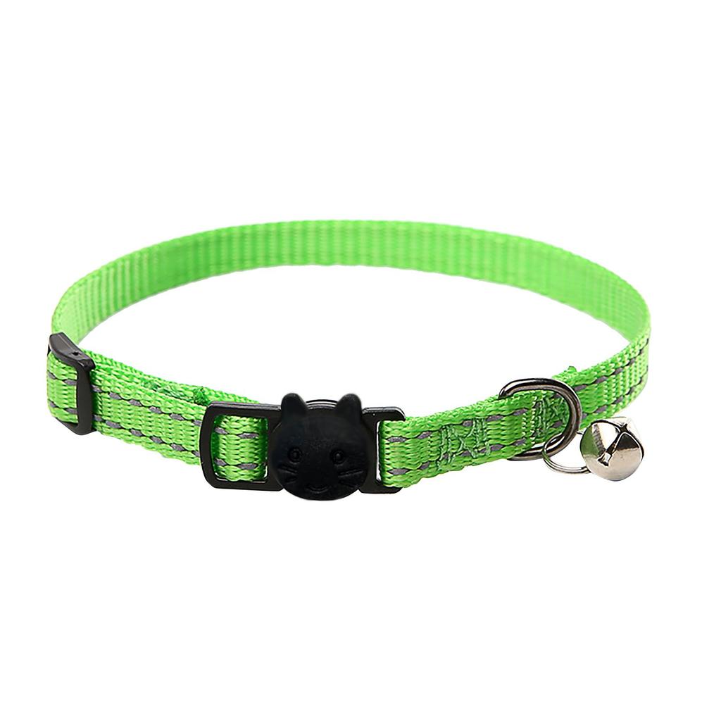 Reflective Collar With Bell Nylon Pet Neck Strap Collar Strip Puppy Neck Leash Rope Cloth