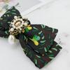 MAIA Rose Jacquard Ribbon Pin Large - Black
