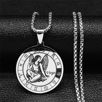 Цепочка с 12 созвездиями, ожерелье со знаком зодиака, Дева, ожерелье для мужчин и женщин, лучшему другу, семье, подарок на день рождения, кулон, ювелирные изделия