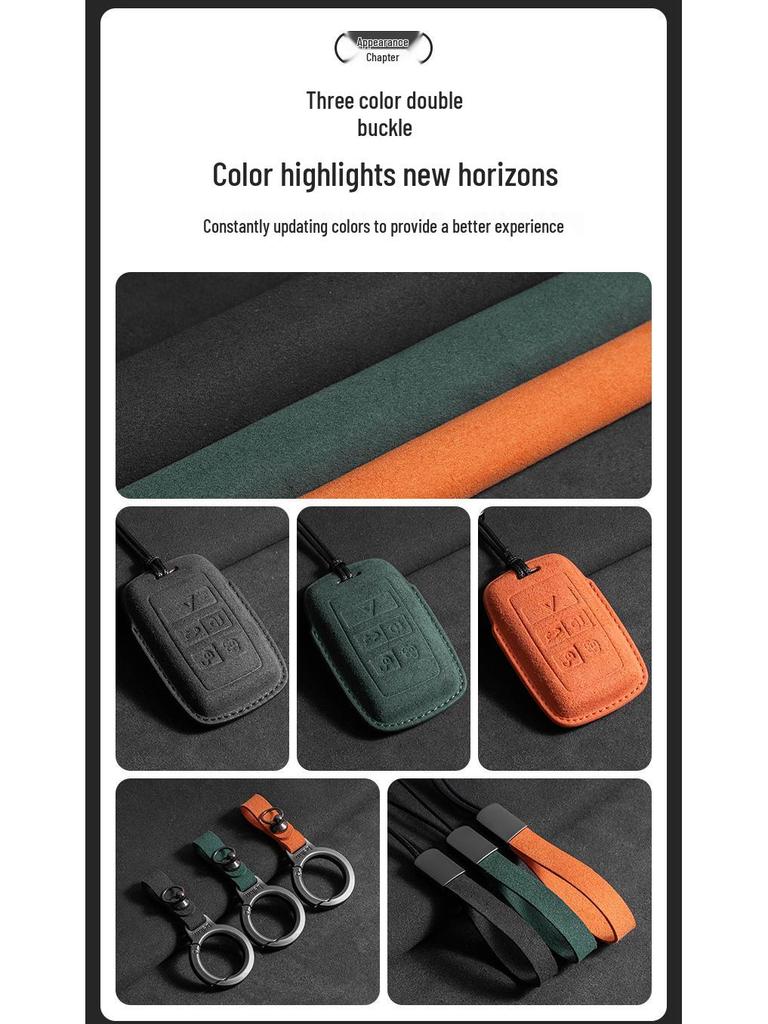 Совместимый 3D замшевый чехол для ключа для моделей Land Rover, Range Rover Discovery, Sport 2 и Autobiography 4-го/5-го поколений.