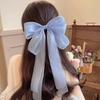 Large Size Ribbon Bow Headband Hair Clip, High-end Silk Ribbon Hair Accessory At The Back Of The Girl's Head