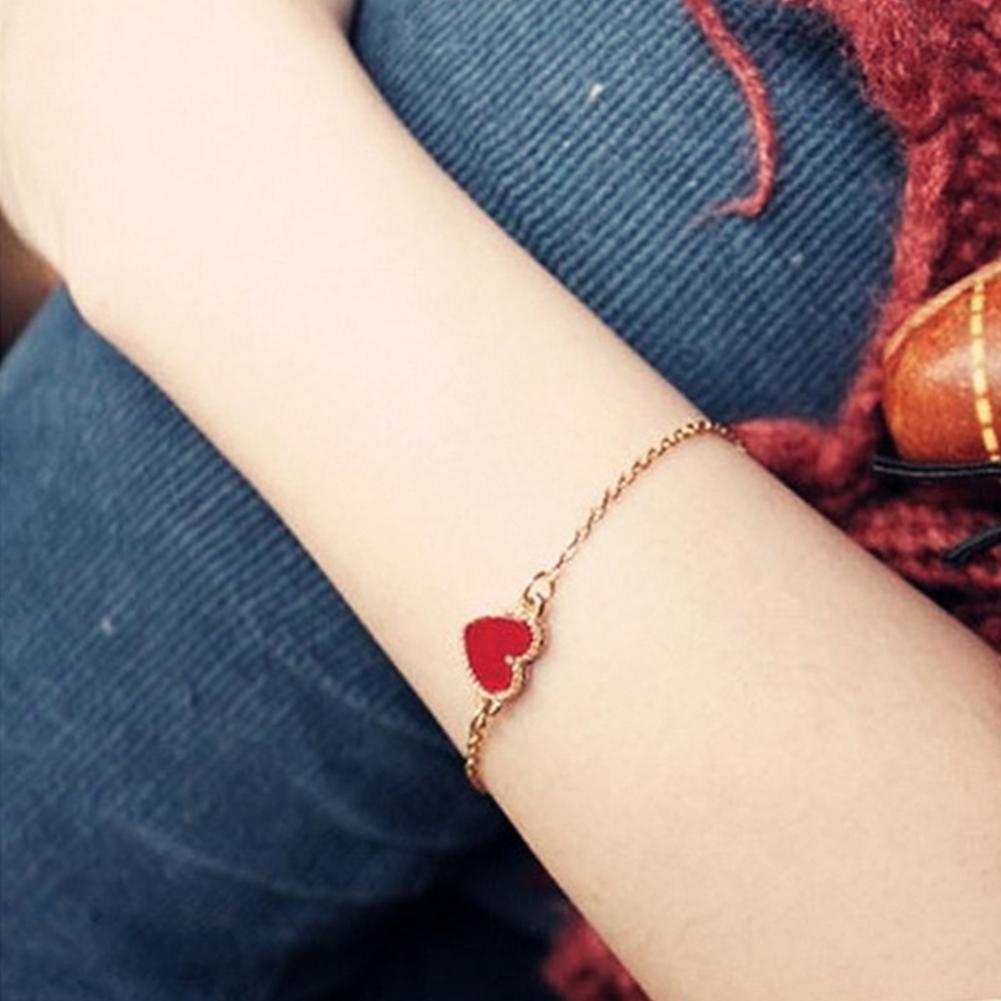 Браслет для девочек, женская цепочка, подвеска в корейском стиле, сердце, любовь, подарки для рук, ювелирные изделия, модные браслеты, аксессуары