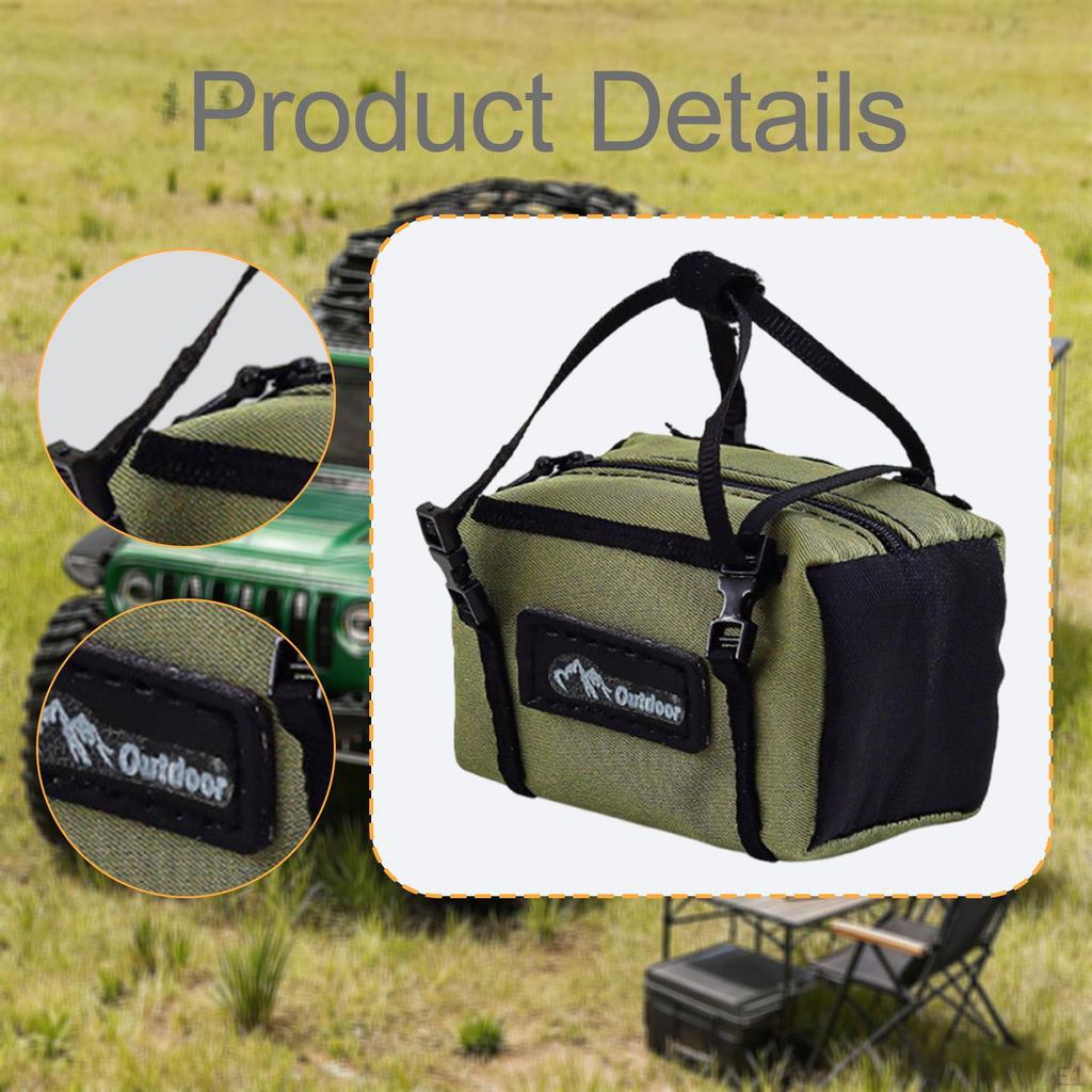 1/10 RC Crawler Luggage Bag Miniature 2.3x1.5x1.7 Inches Accessories Easily Install Decoration