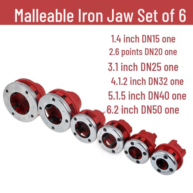 Durable 1/2-4 inch Manual Pipe Threader for Iron, Galvanized, and Water Pipes