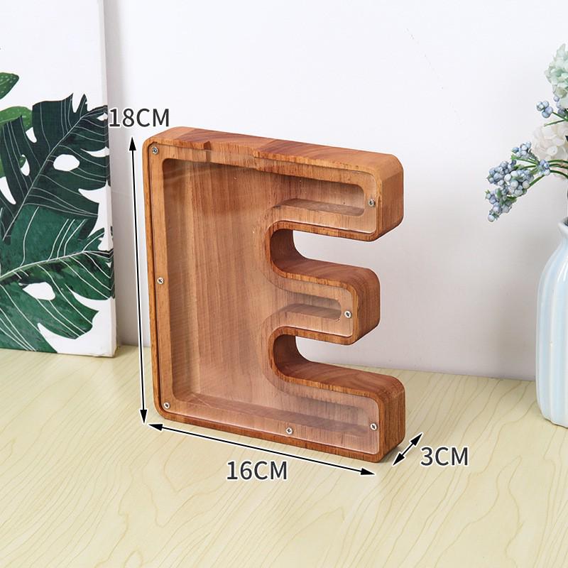 Деревянная и акриловая копилка для детей с алфавитом - прозрачный дизайн животных