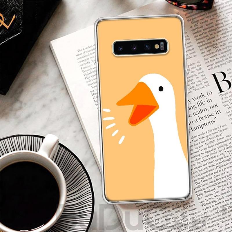Cartoon Cute Goose Game Cover For Samsung Galaxy S23 S22 S24 S25 Ultra Phone Case S21 Plus S20 FE S10 + S25Ultra Print Fundas S2