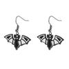 1 Pair of Women's Earrings Retro Style Bat-shape Halloween Earrings