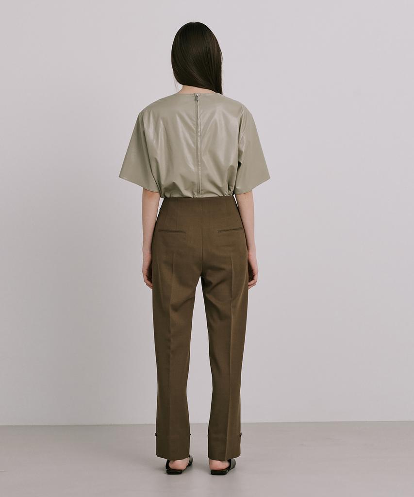 WNDERKAMMER Fake Leather Top_Khaki