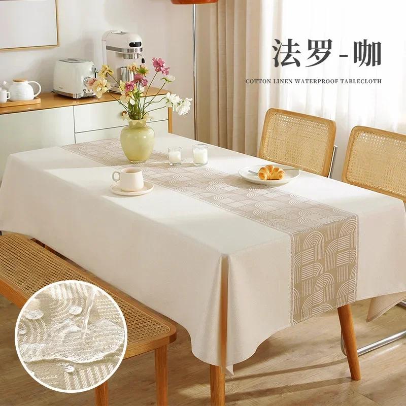 Thickened Cotton Linen Table Mat Household Rectangular Coffee Table Towel Waterproof Oil Proof Wholesale Tablecloth