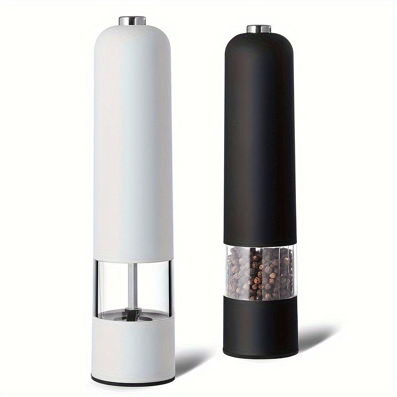 1/2pcs Automatic Salt Pepper Grinder Set Adjustable Coarseness One-Button Electric Spice Mill for Kitchen Cooking BBQ Grill Tool