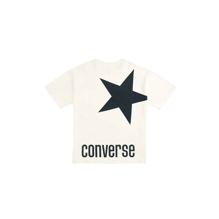 Converse Футболки Мужские Белые С Круглым Вырезом Умеренный Прямой Крой MCH600-W2Y