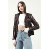 Женское пальто Slim Fit Wonderful Design Kasuka Jumbo Leather Women's Coat