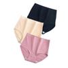 3 шт./лот! Хлопковое нижнее белье, женские трусики с высокой талией, удобные однотонные трусы, большие размеры M-3XL