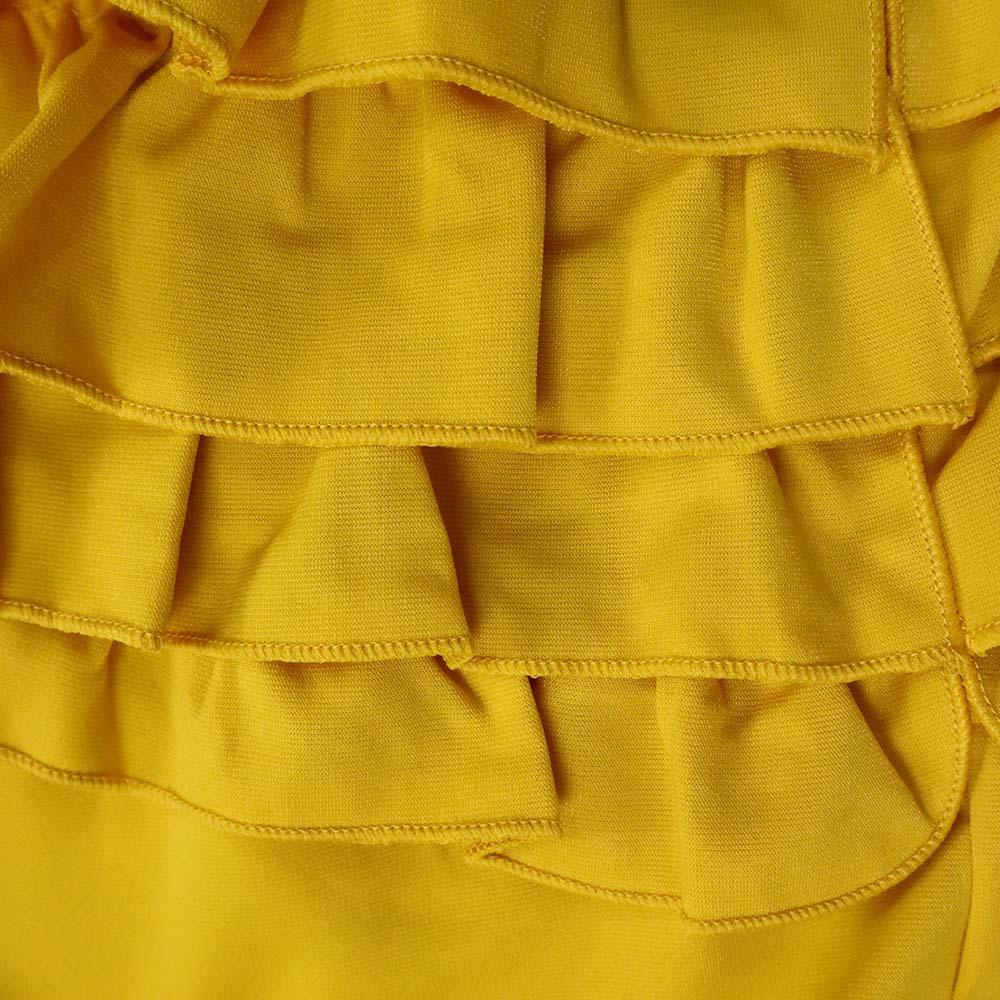 Плюс размер женское летнее модное платье с рюшами женское цельное однотонное деловое платье