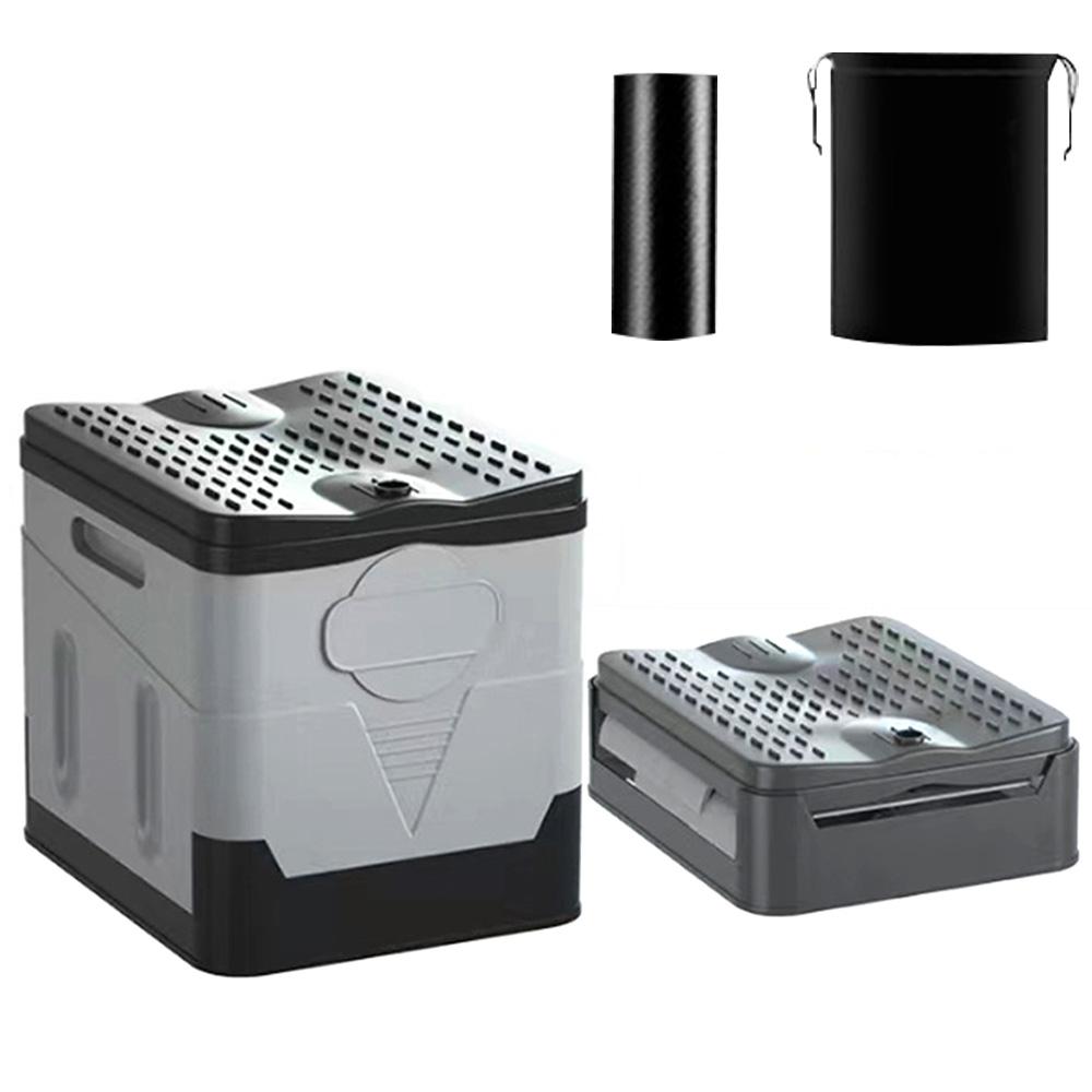 Портативный складной туалет, горшок для кемпинга на открытом воздухе с крышкой для кемпинга, пешего туризма, путешествий