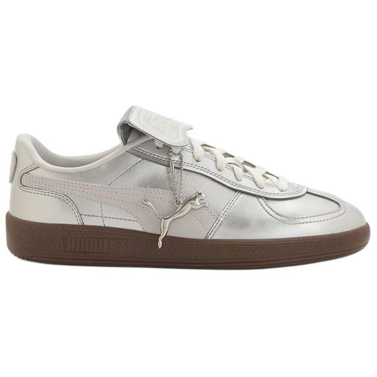 Puma Emmi X  Palermo Premium Silver Удобные Прочные Низкие Повседневные Кроссовки Женские 404473-01