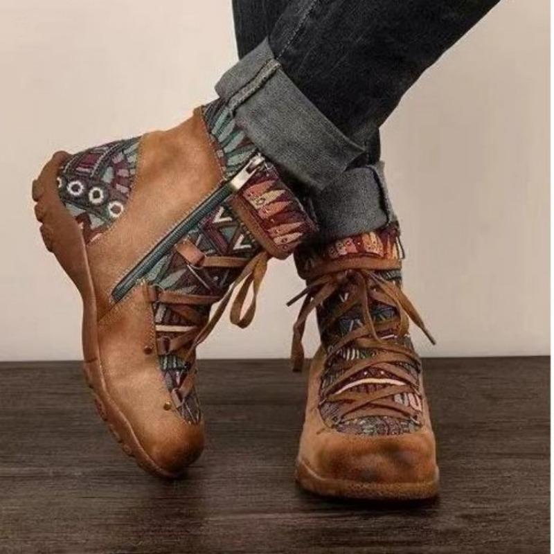 Европейские и американские короткие ботинки Осень зима Новинка Дизайн Челси На плоской подошве Противоскользящие и износостойкие женские туфли