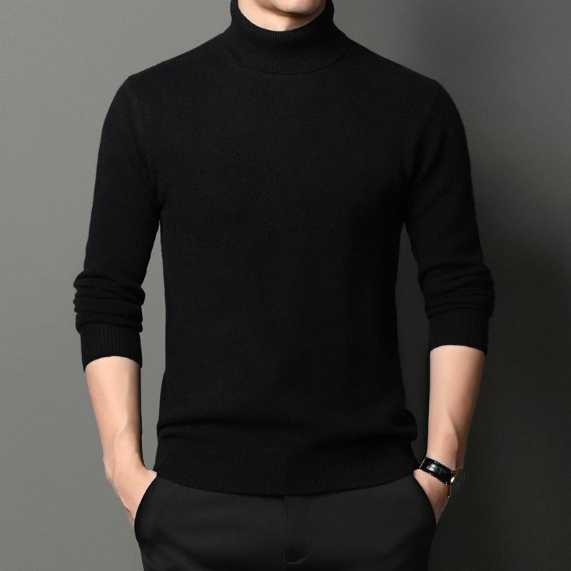 Мужской свитер, теплый и удобный пуловер с длинными рукавами, водолазка, мужская одежда
