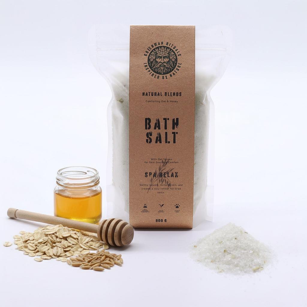 2x Greenman Rituals Oat & Honey Epsom Bath Salt – Spa Relax Blend