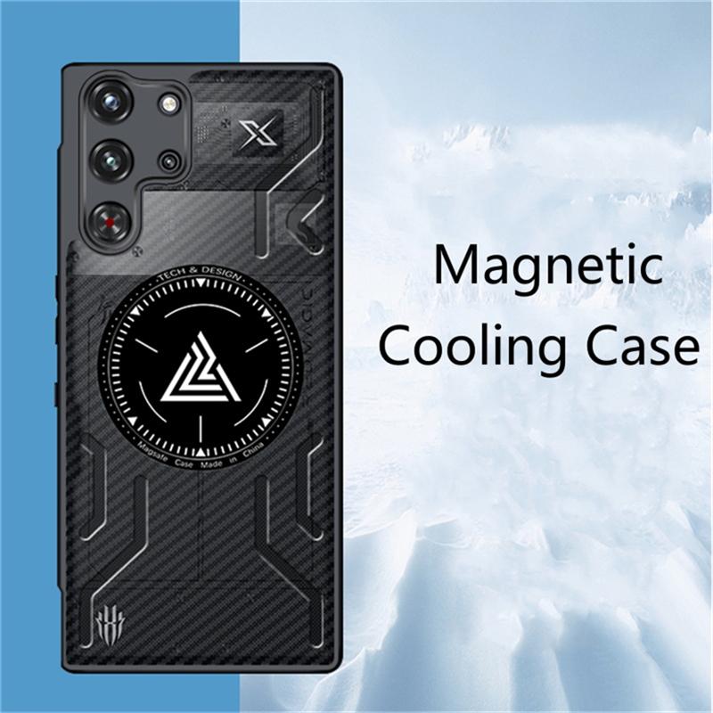 Cooling Case For Redmagic 9S Pro Plus Magnetic Matte Transparent Back Cover For Nubia Red Magic 9 S Pro+ 5G Shockproof Bumper