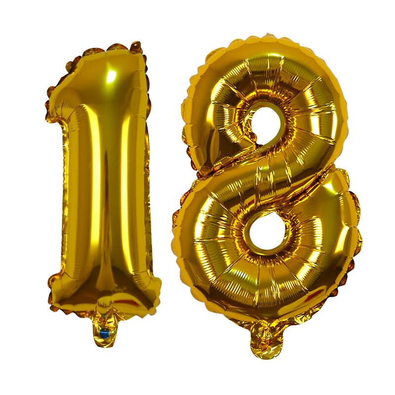 Yanyi Birthday Decoration Numbers 0-9 Gold Aluminum Foil Balloons for Baby's First Birthday Party, 520 Proposal Scene Setup Background