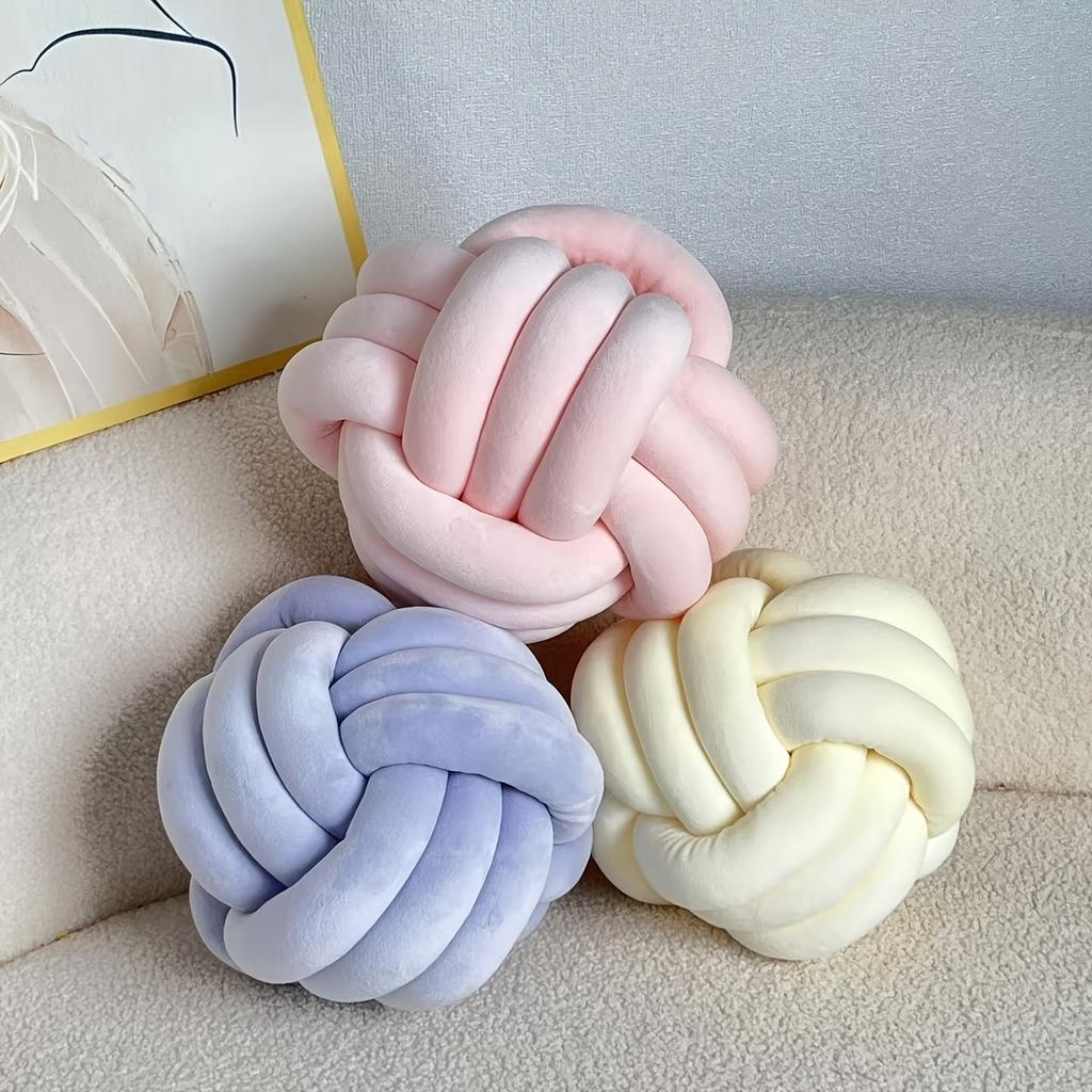 1 шт. 22 см/8,66 дюйма Подушка-узел в форме шара Декоративная подушка для гостиной Кровать Диван Подушка ручной работы