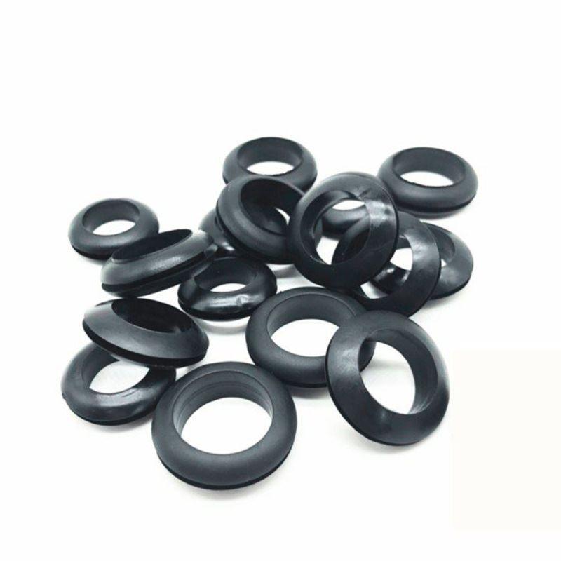 200Pcs/box Soft Rubber Grommet Gasket for Wire Cable Black Assortment Set Electrical Wire Gasket Tools Durable