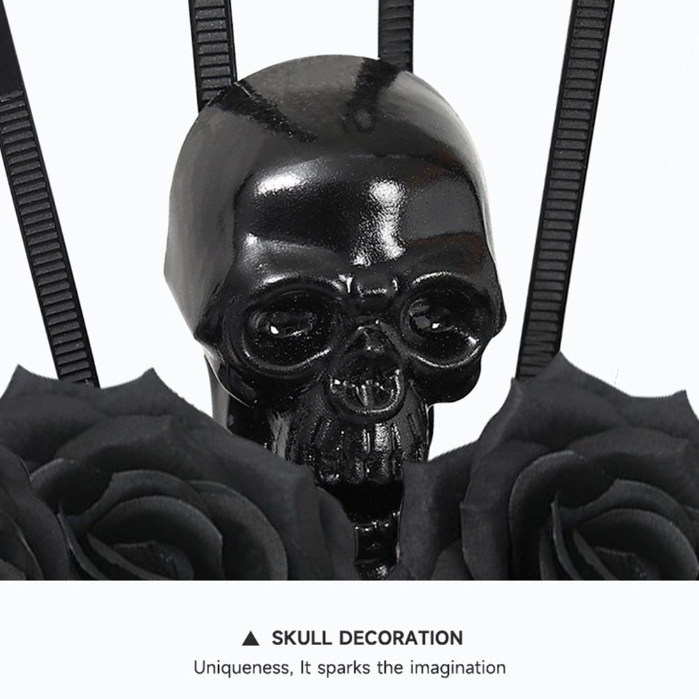 Хэллоуин Черная роза Цветок Скелет Головная повязка День мертвых Готический Косплей Головной убор Вечеринка Женщины Богиня Нимб Корона для женщин